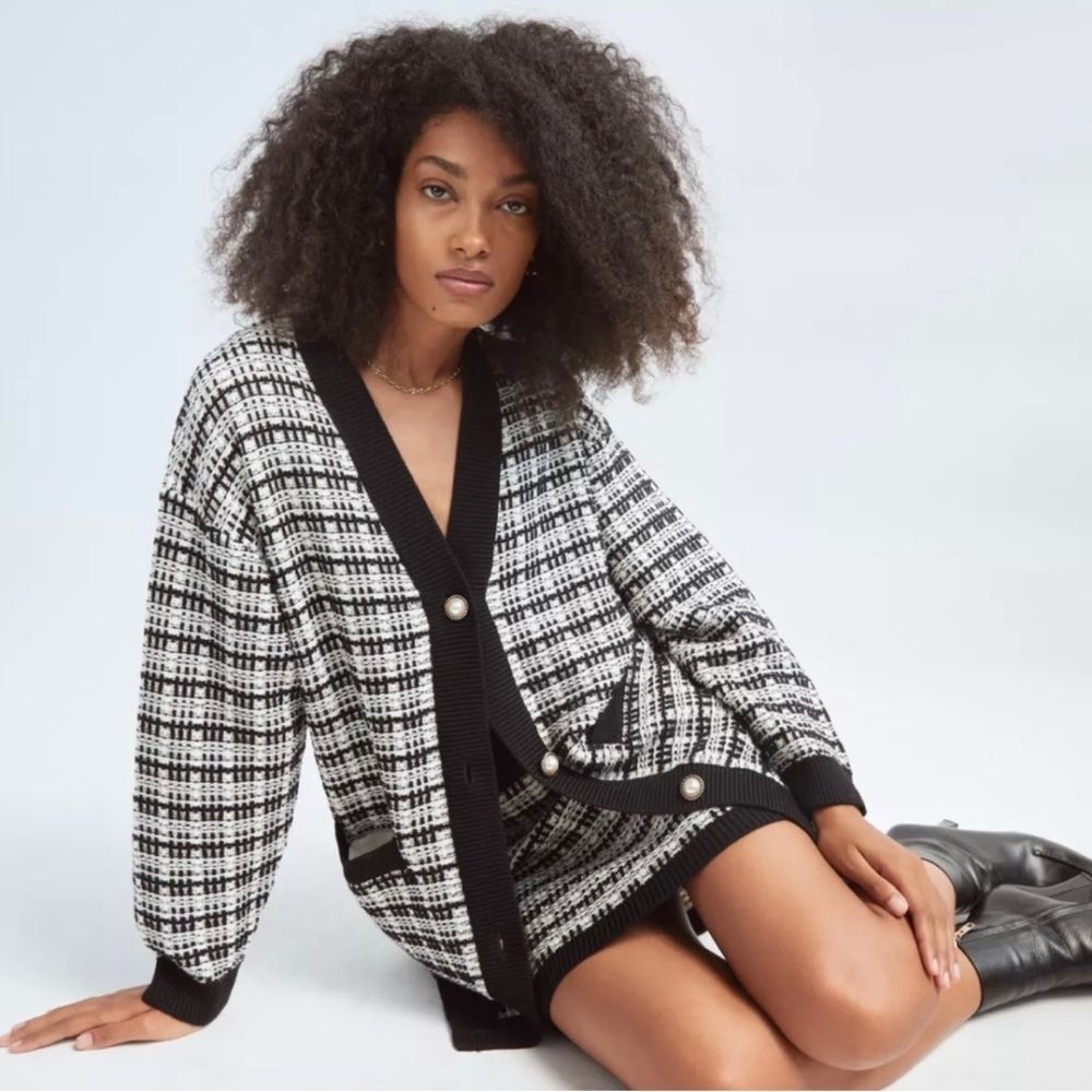 Aritzia Babaton Merino Wool Lacer Cardigan Sweater Size Large